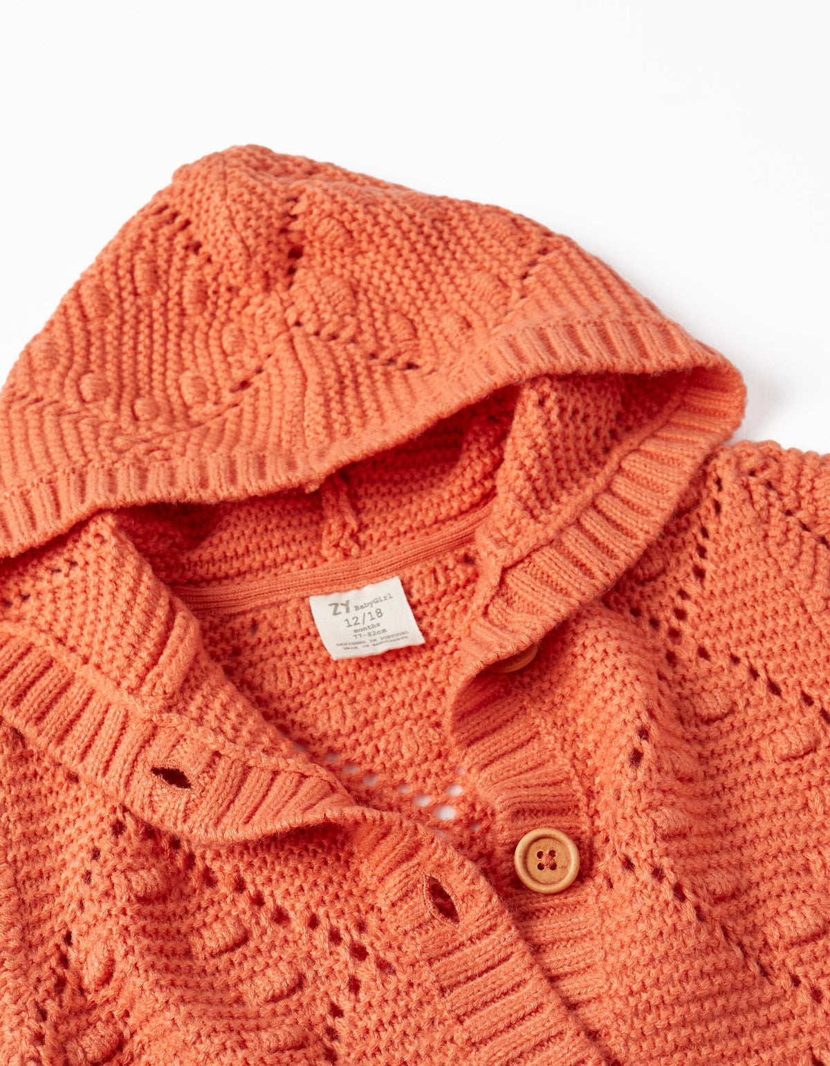 Cardigan Knit Long Dark Orange Zippy