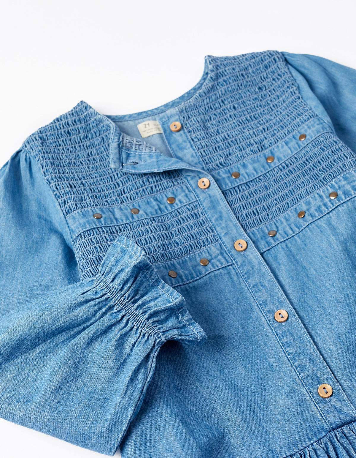 Vestido Manga Larga Denim Ice