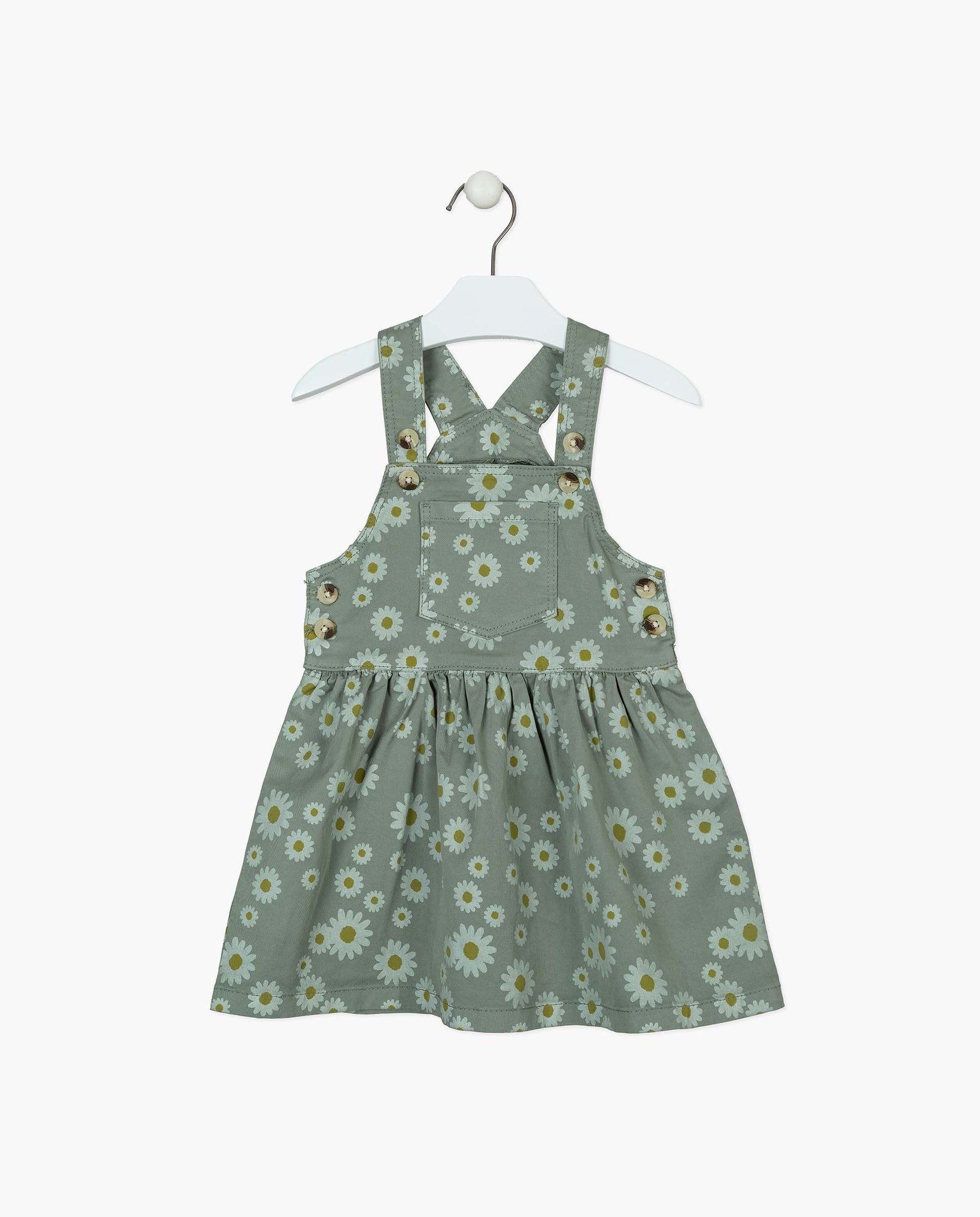 Vestido Overol Daisy Green Flowers Losan