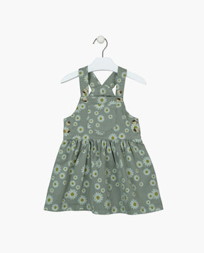 Vestido Overol Daisy Green Flowers