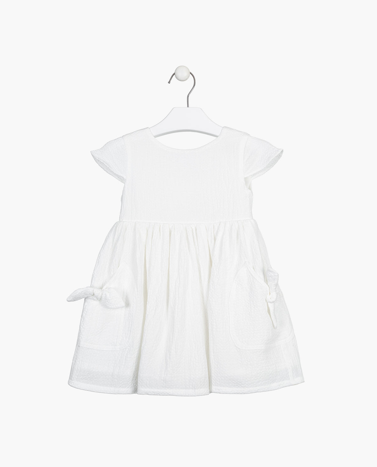 Vestido Moños Bolsillos Porcelana