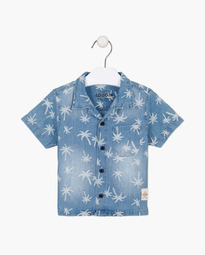 Camisa Manga Corta Pomelo Estampado Palmeras Losan