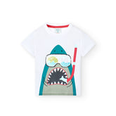 Camiseta Punto Blanco Marina Baby Boboli