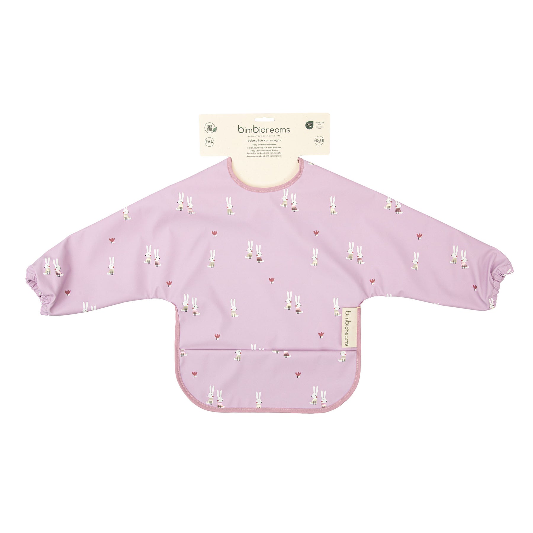 Babero BLW Con Mangas Rosado