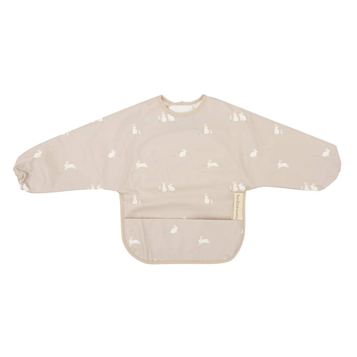 Babero BLW Con Mangas Gris - Beige