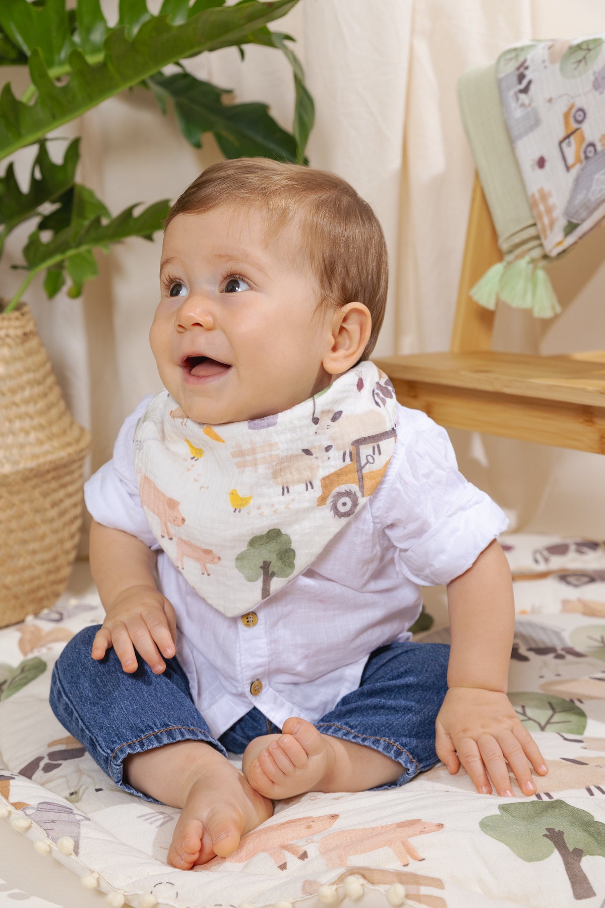 Baberos Muselina Estampados x Unidad