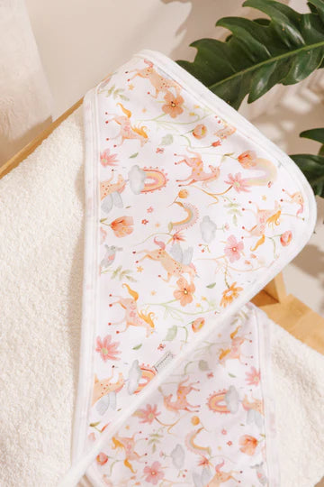 Toalla Capucha Beige Jardín Mágico
