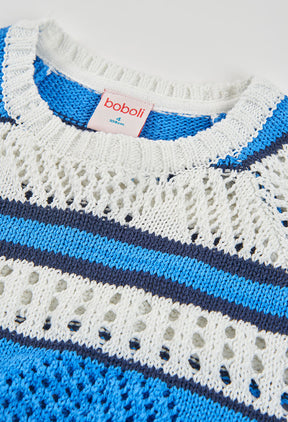 Saco Tejido Listado Indigo - Minibhu