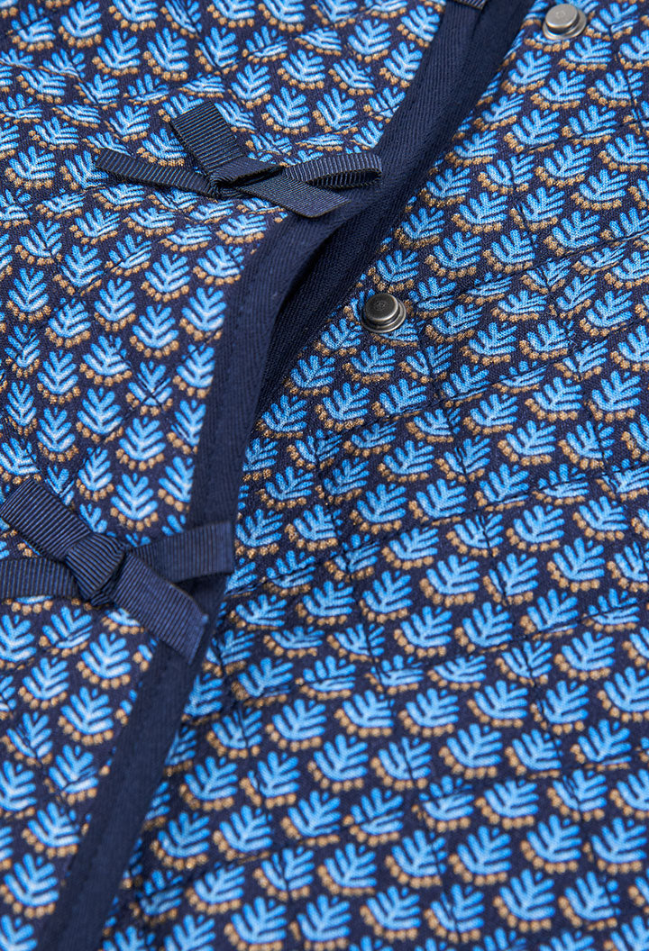 Chaqueta Acolchada Estampada Indigo - Minibhu