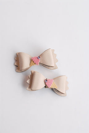 Hebillas Corbatín Beige X2