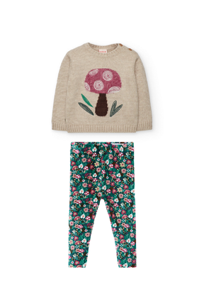 Conjunto Saco y Leggings Flower Power