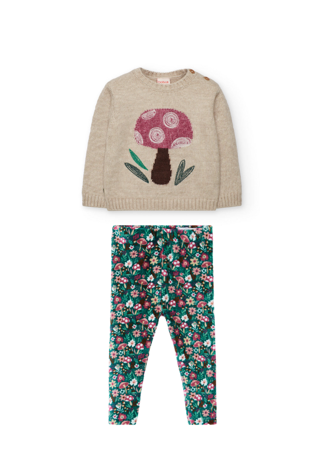 Conjunto Saco y Leggings Flower Power