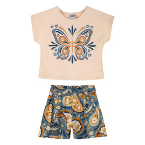 Conjunto Beige Paisley