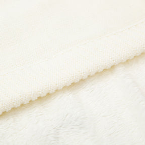 Manta Dots Tricot Blanco