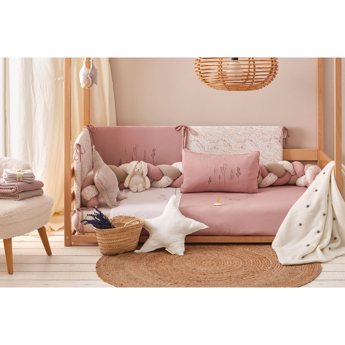 Manta Dots Tricot Blanco