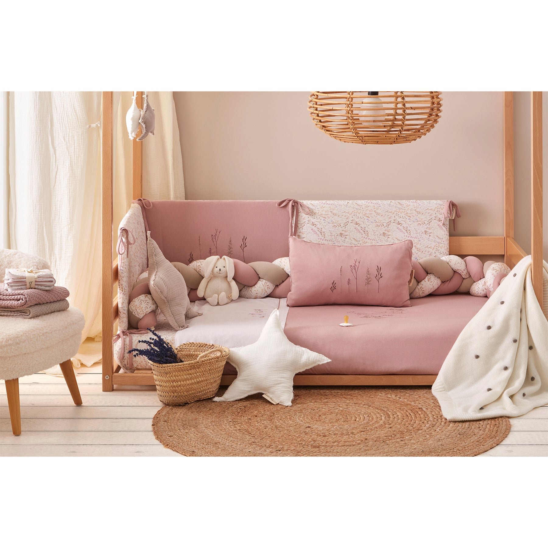 Manta Dots Tricot Blanco