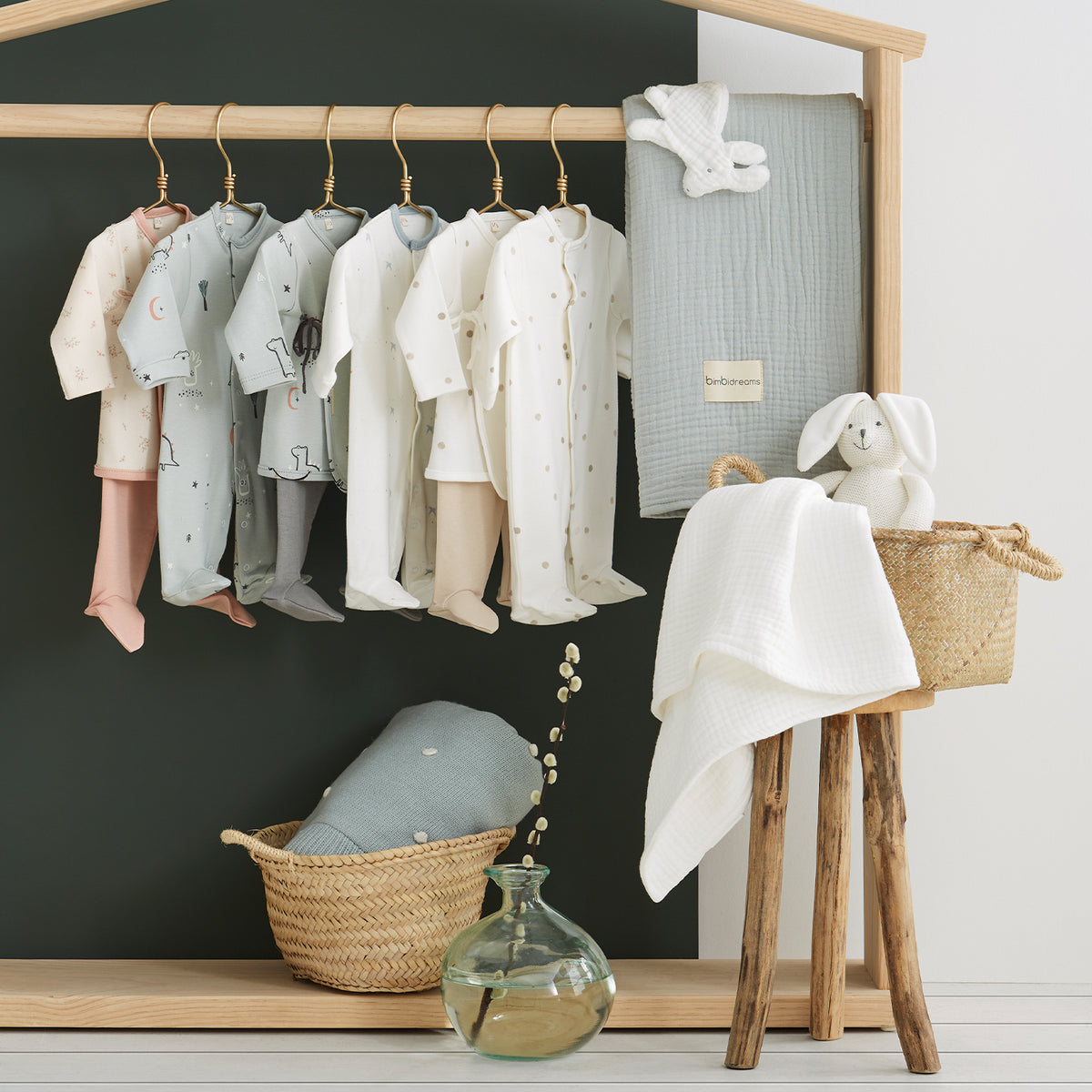 Manta Dots Tejida Menta Bimbi Dreams