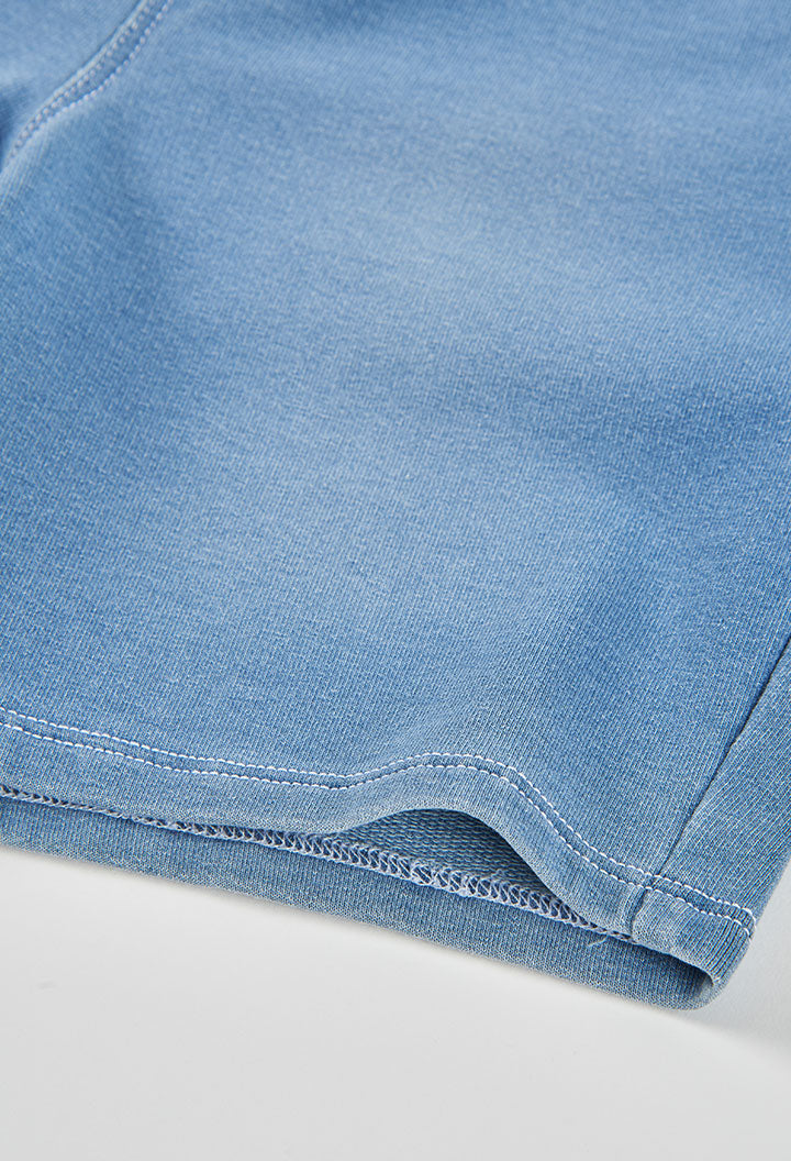 Bermuda Felpa Denim Baby Sharkie