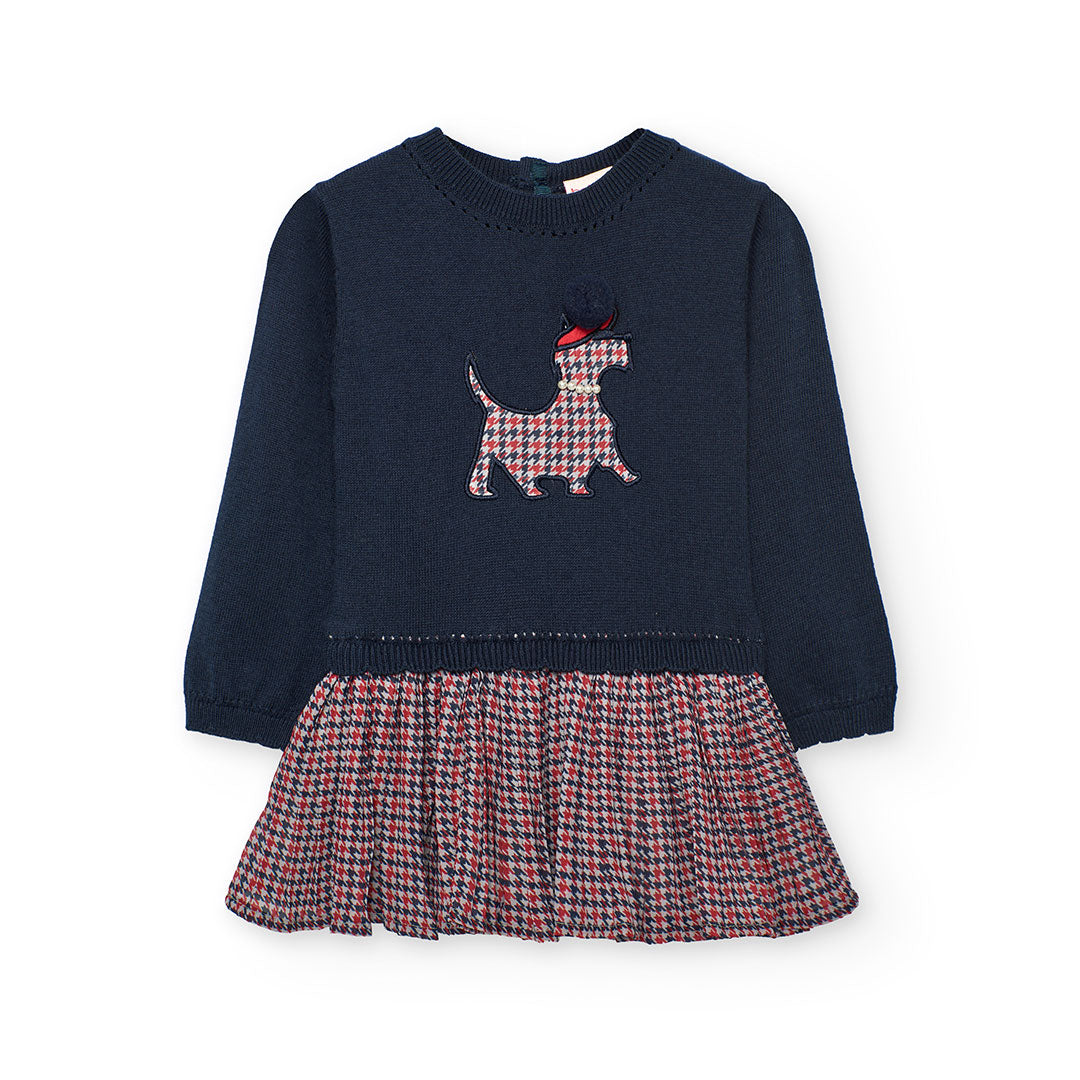 Vestido Tejido Combinado Santa´s Cookies