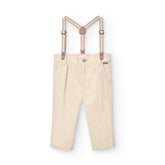 Pantalón Lino Con Tirantes Mr Dino & Mr Salchi