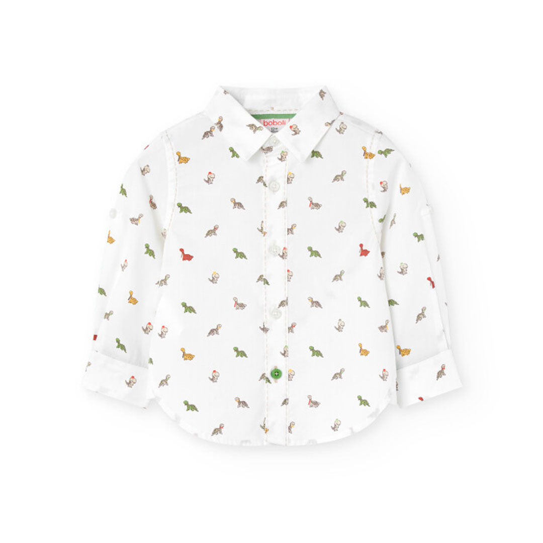 Camisa Popelin Estampada  Mr Dino & Mr Salchi