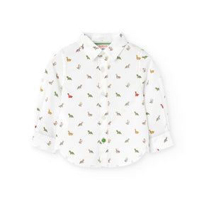 Camisa Popelin Estampada  Mr Dino & Mr Salchi
