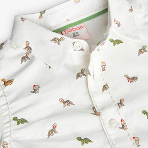 Camisa Popelin Estampada  Mr Dino & Mr Salchi