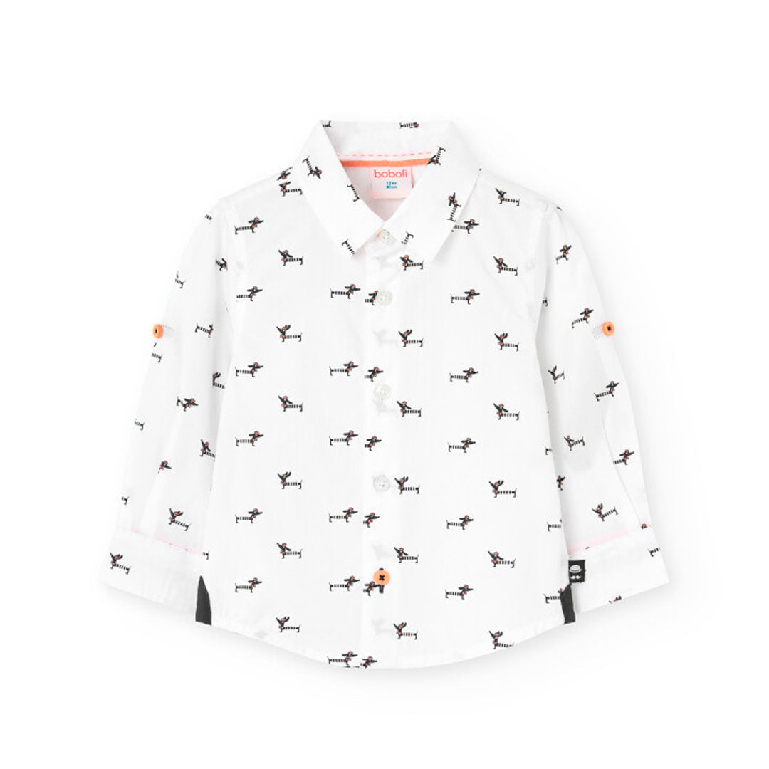 CAMISA POPELÍN ESTAMPADA MR DINO & MR SALCHI