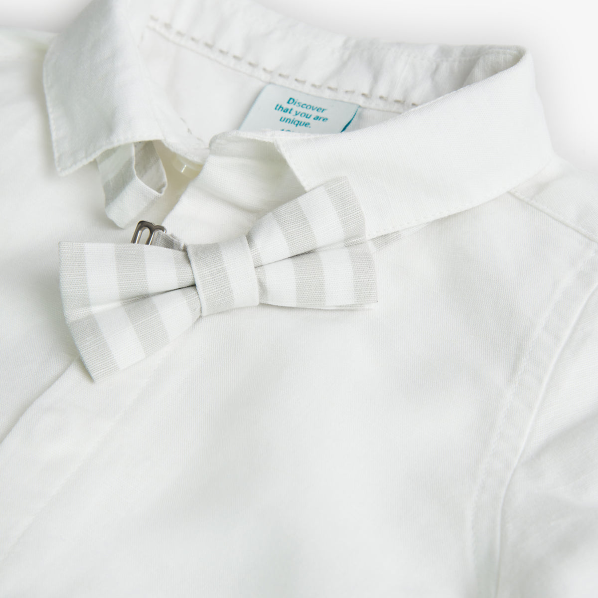 Camisa Lino Con Pajarita Ceremonia Baby Boboli