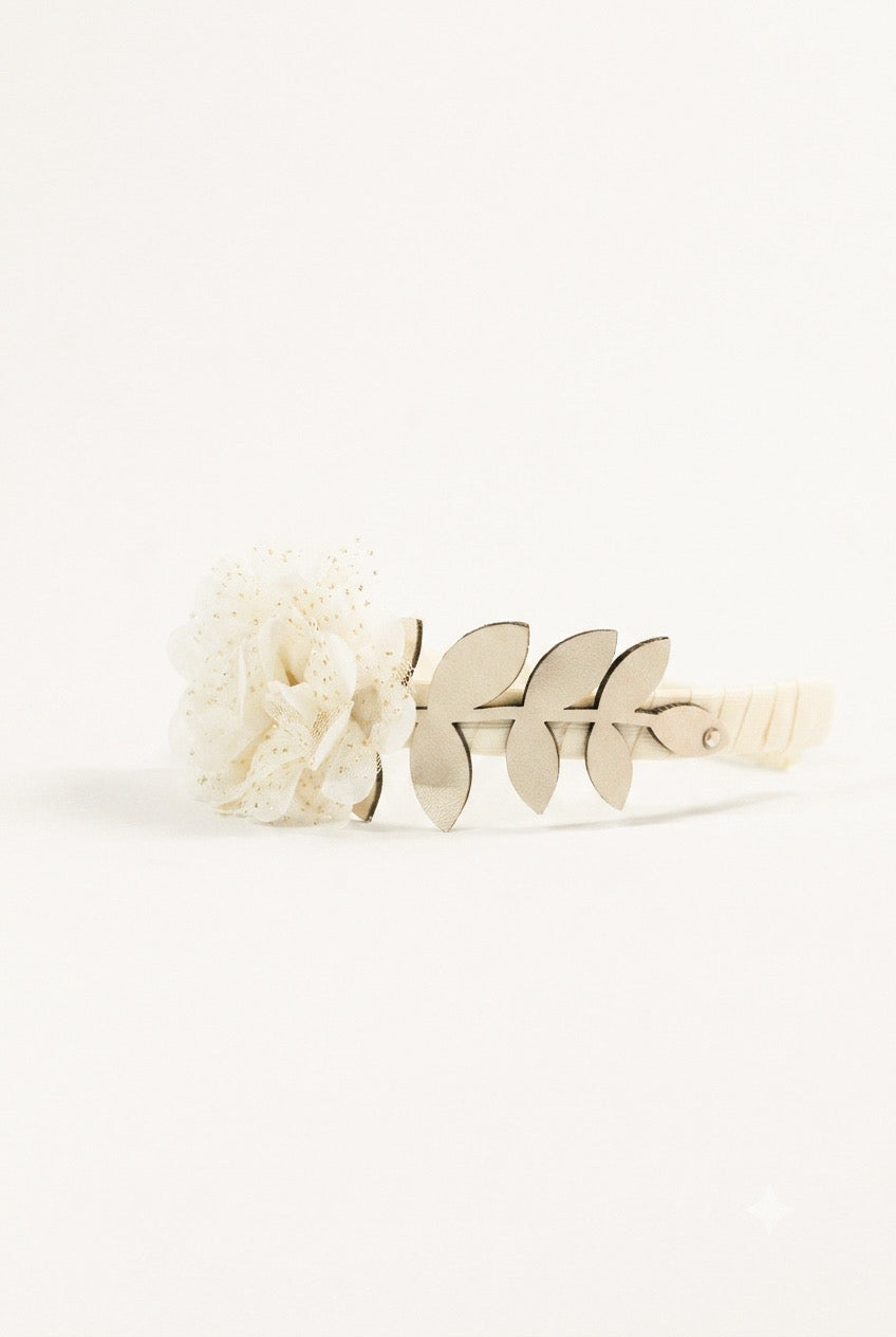 Diadema Flor Hojas