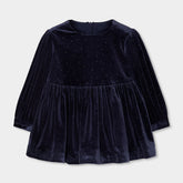 Vestido Terciopelo Baby Marino Christmas Time