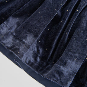 Vestido Terciopelo Baby Marino Christmas Time