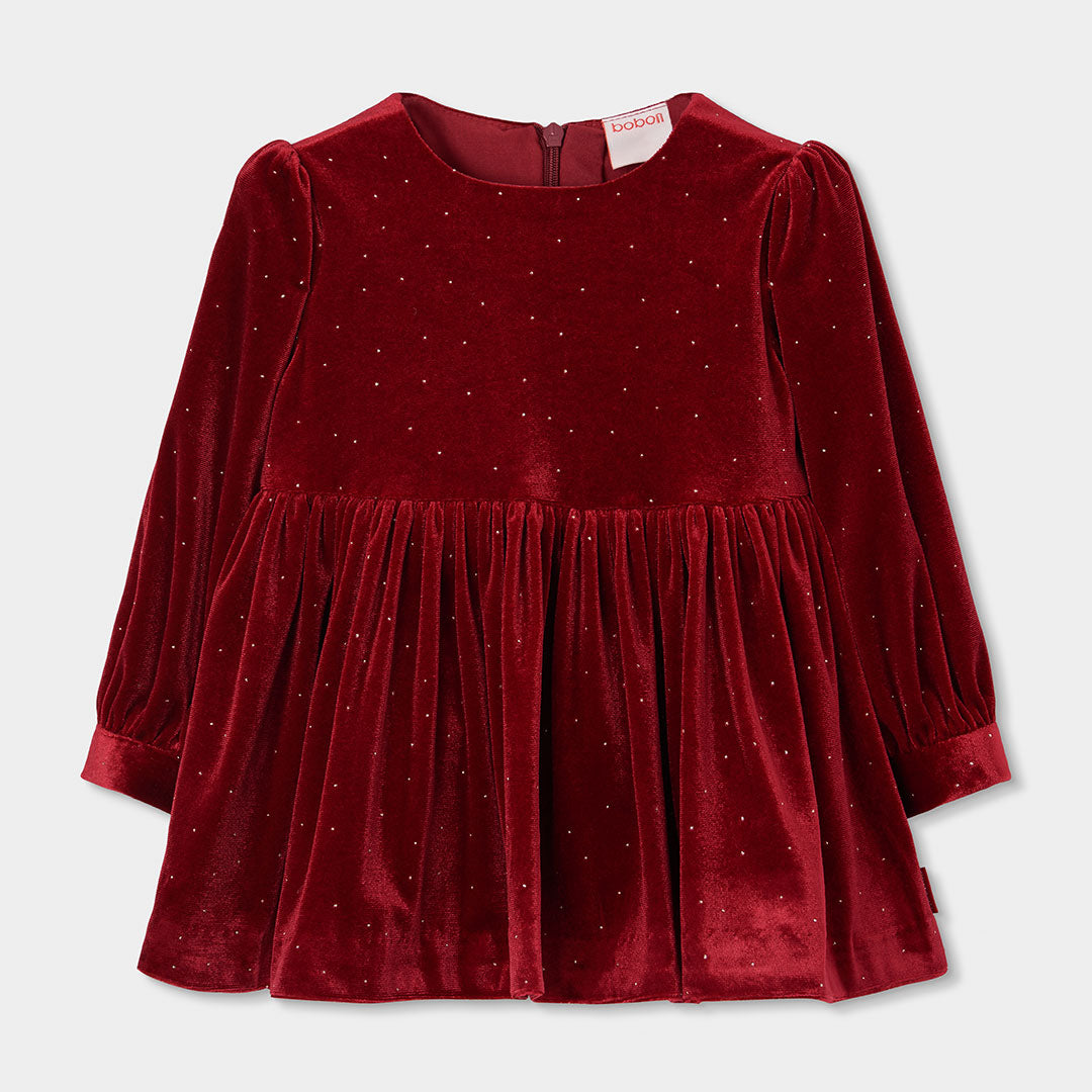 Vestido Terciopelo Borgoña Christmas Time