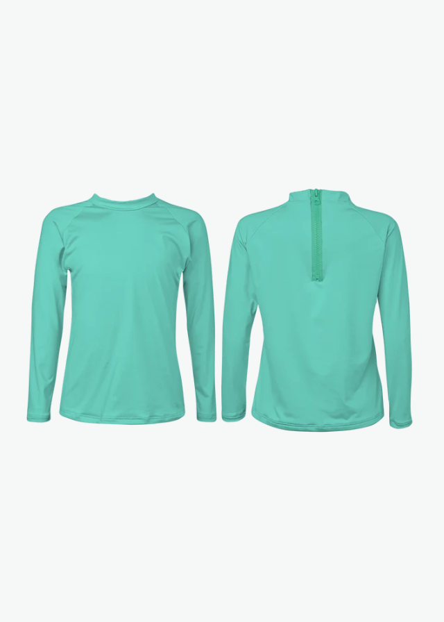 Solid Rashguard Mini Verde Marino SPF+50