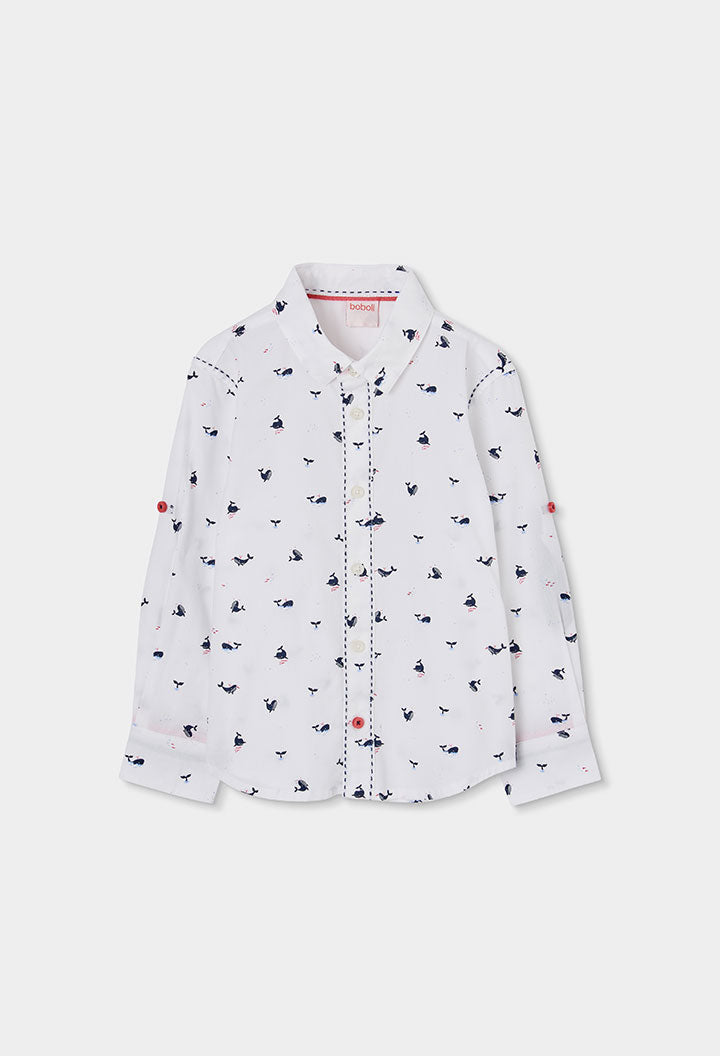 Camisa Popelín Estampada Sharkie