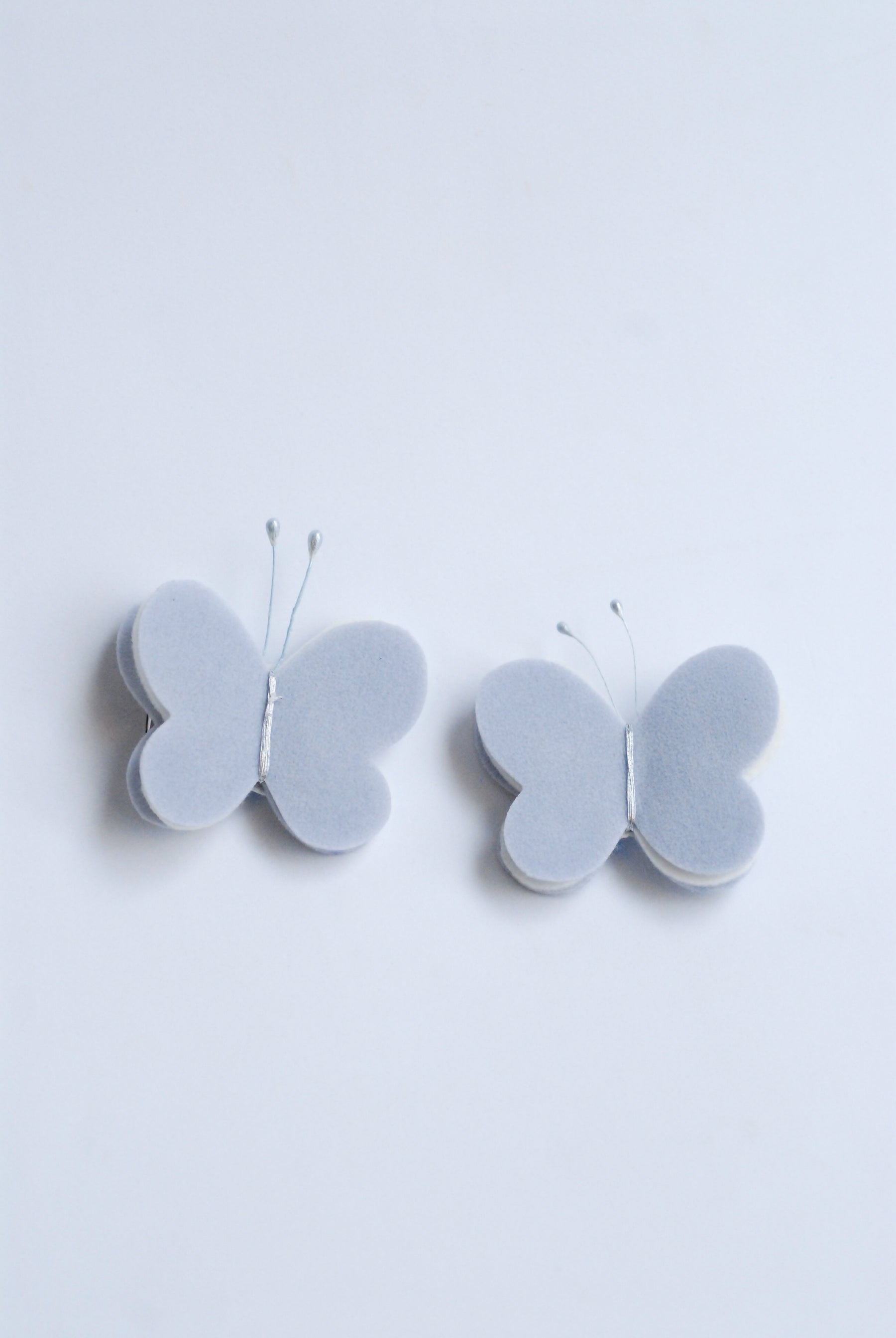 Hebillas Mariposas Azul Claro - Minibhu