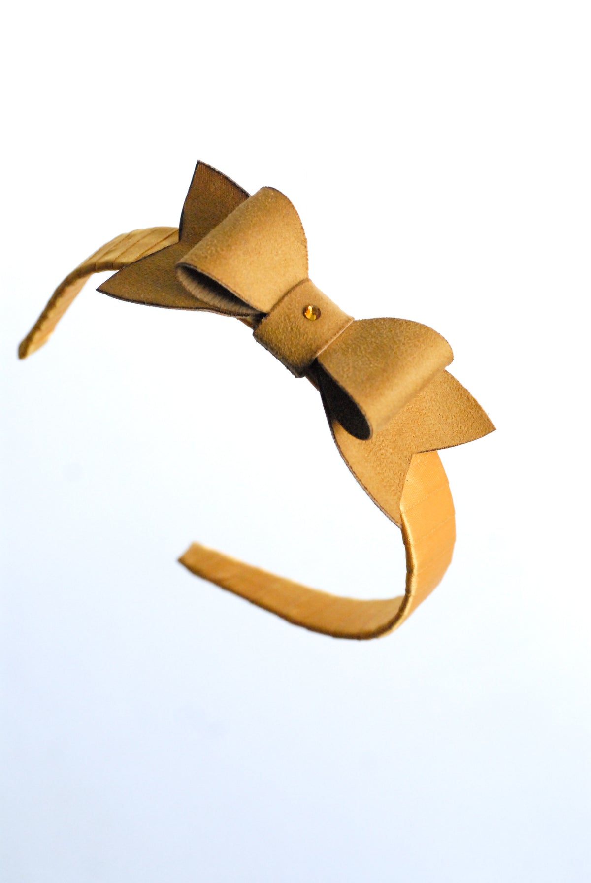 Diadema Corbatín Mostaza