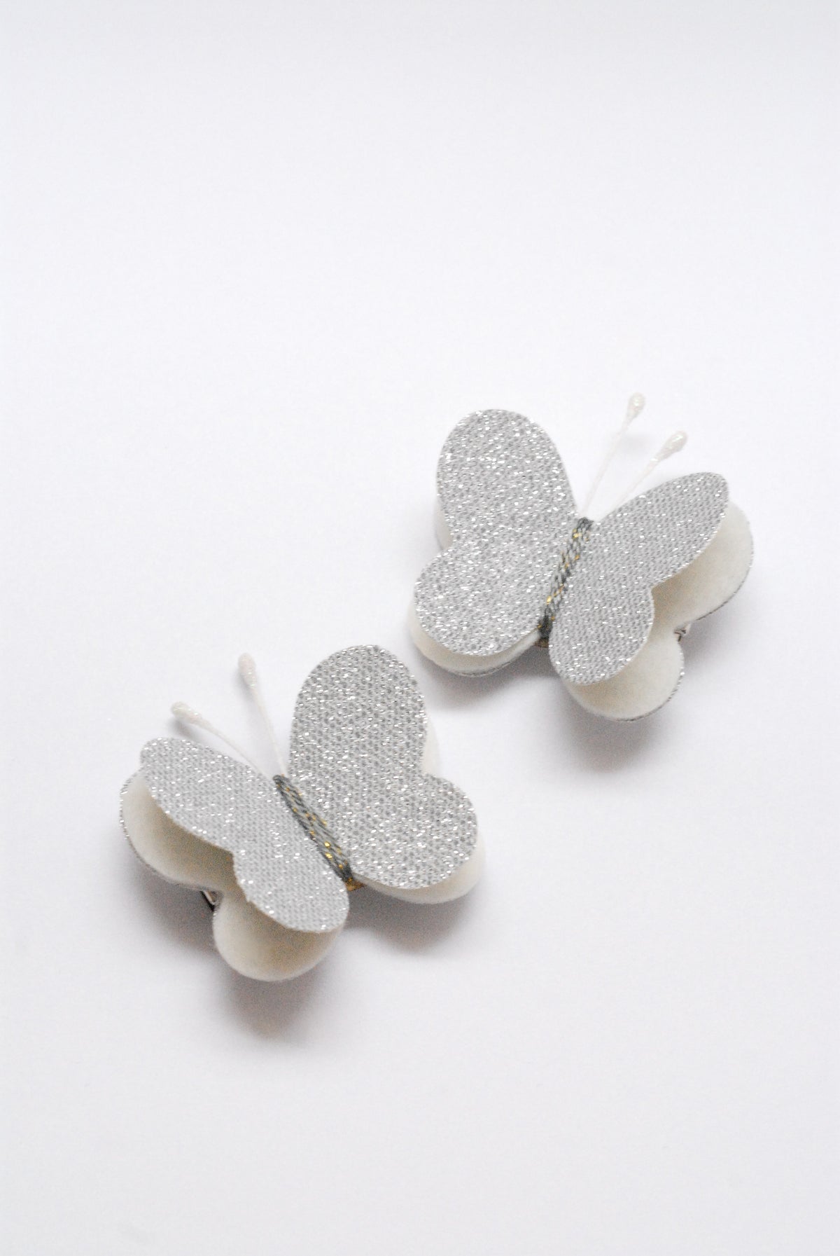 Hebillas Mariposas Plateadas