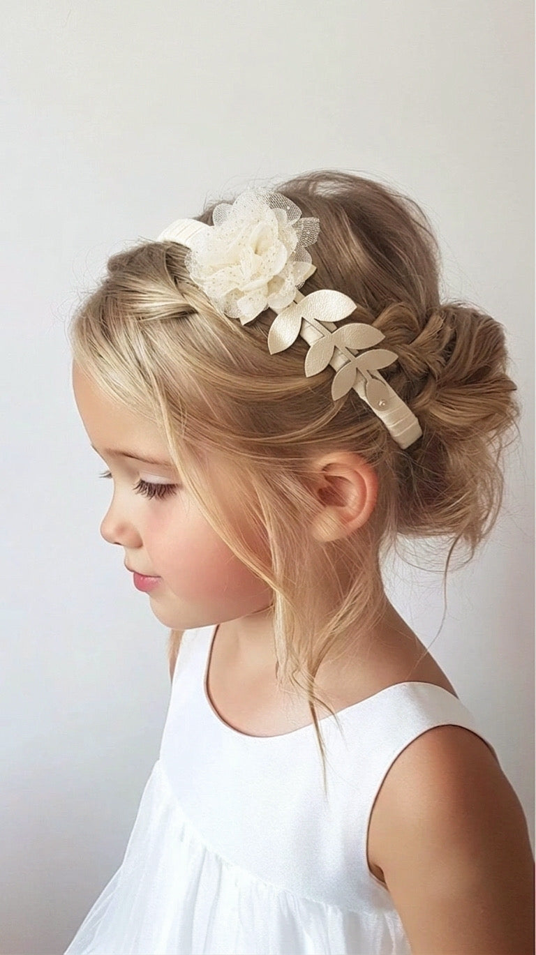 Diadema Flor Hojas