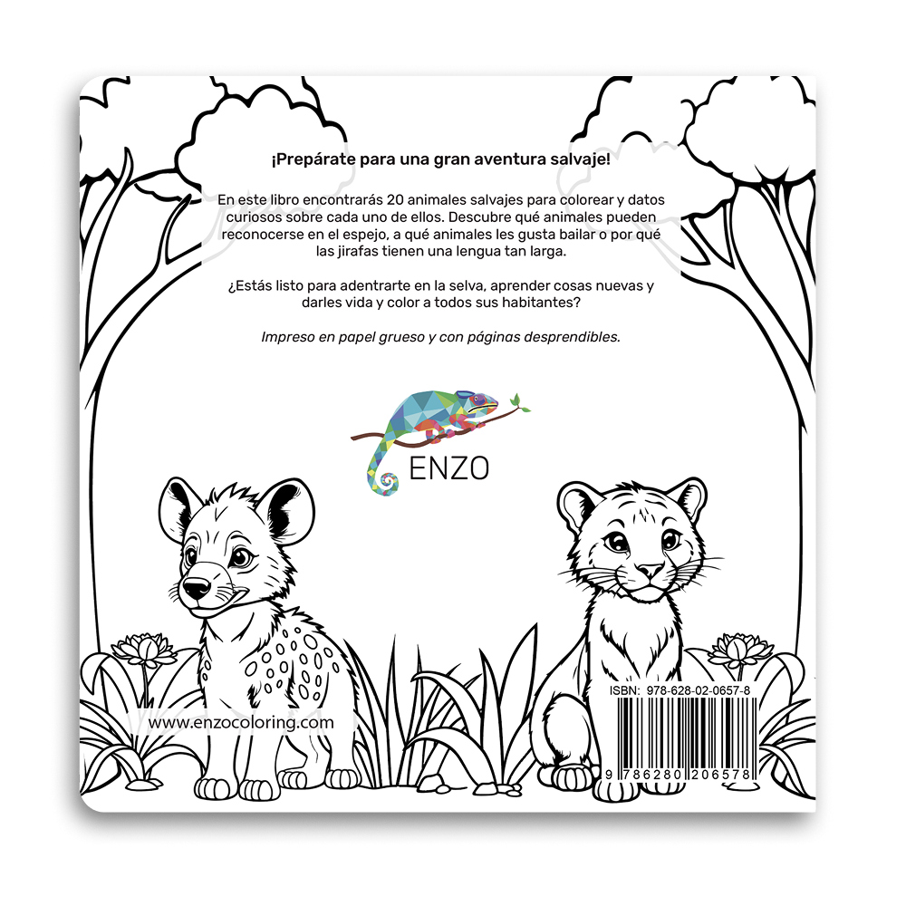 Libro Para Colorear Animales Salvajes