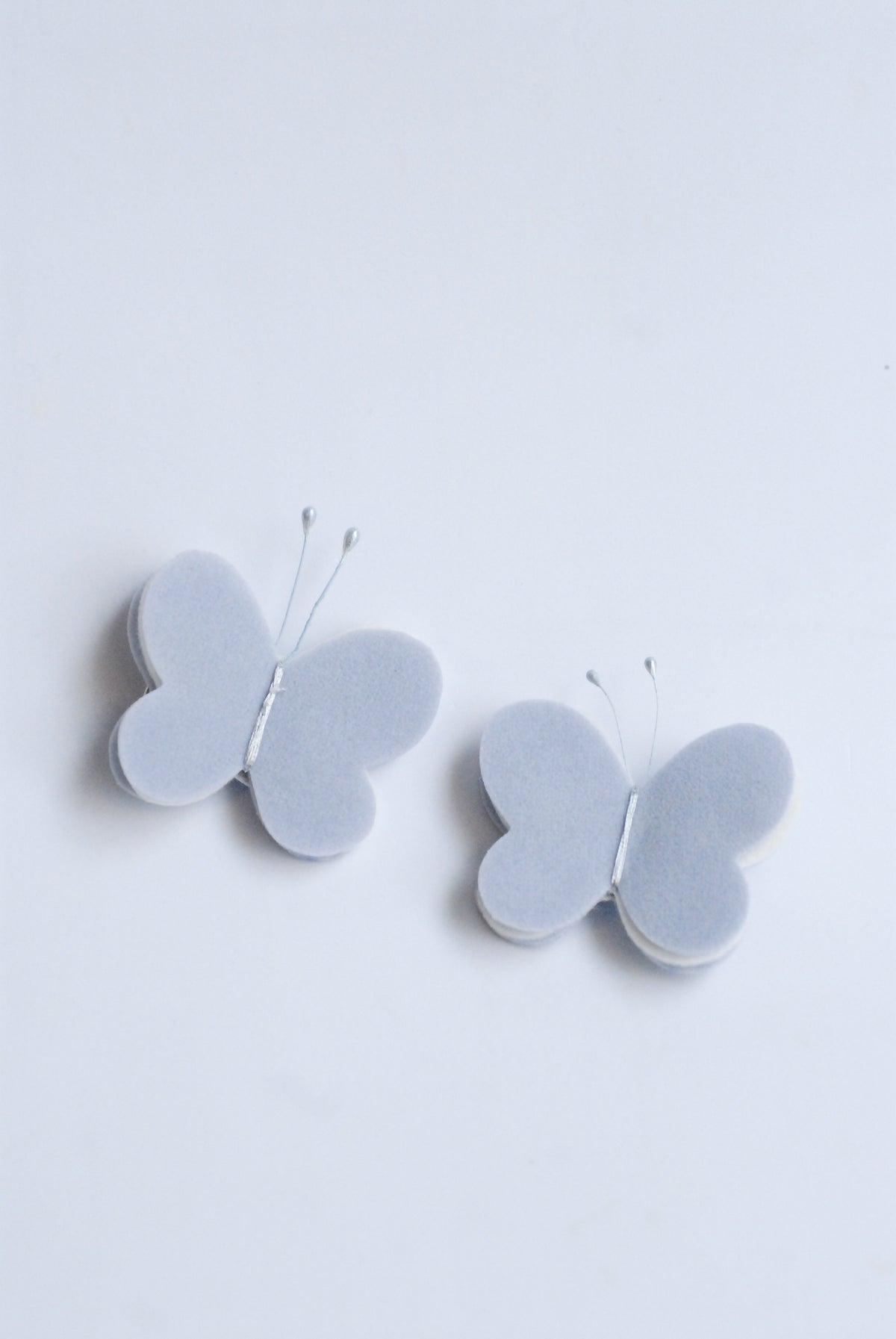 Hebillas Mariposas Azul Claro