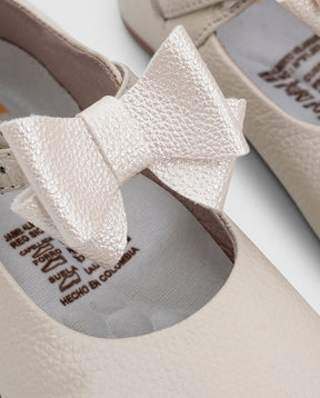 Baleta Beige Moño