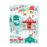 Cobija Navideña Carrusel La pequeña galería