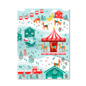 Cobija Navideña Carrusel La pequeña galería