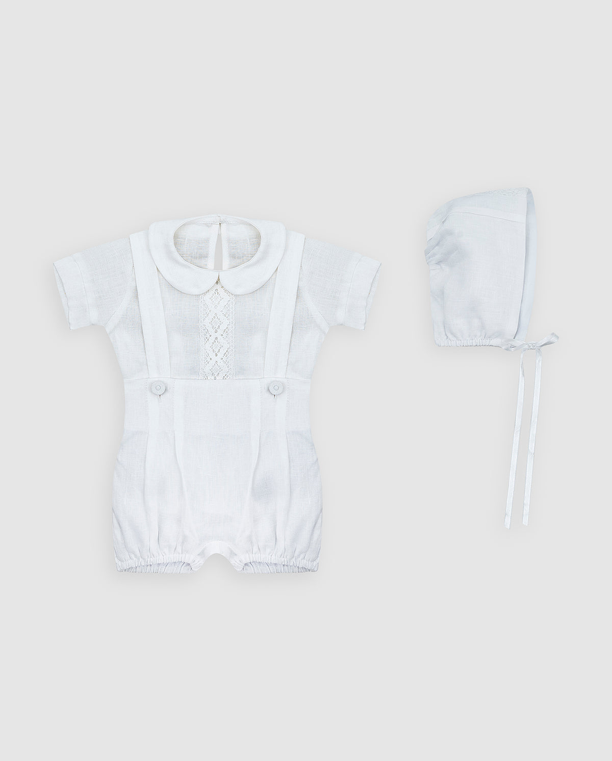 Conjunto Bautizo Overall 3 Piezas