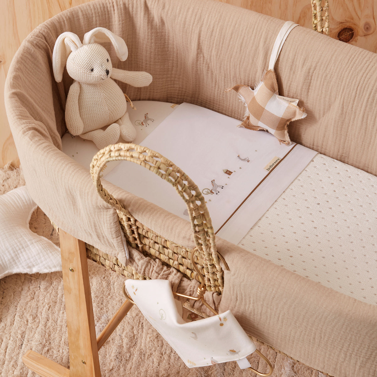 Caja De Regalo Manta Blanca y Peluche Gris