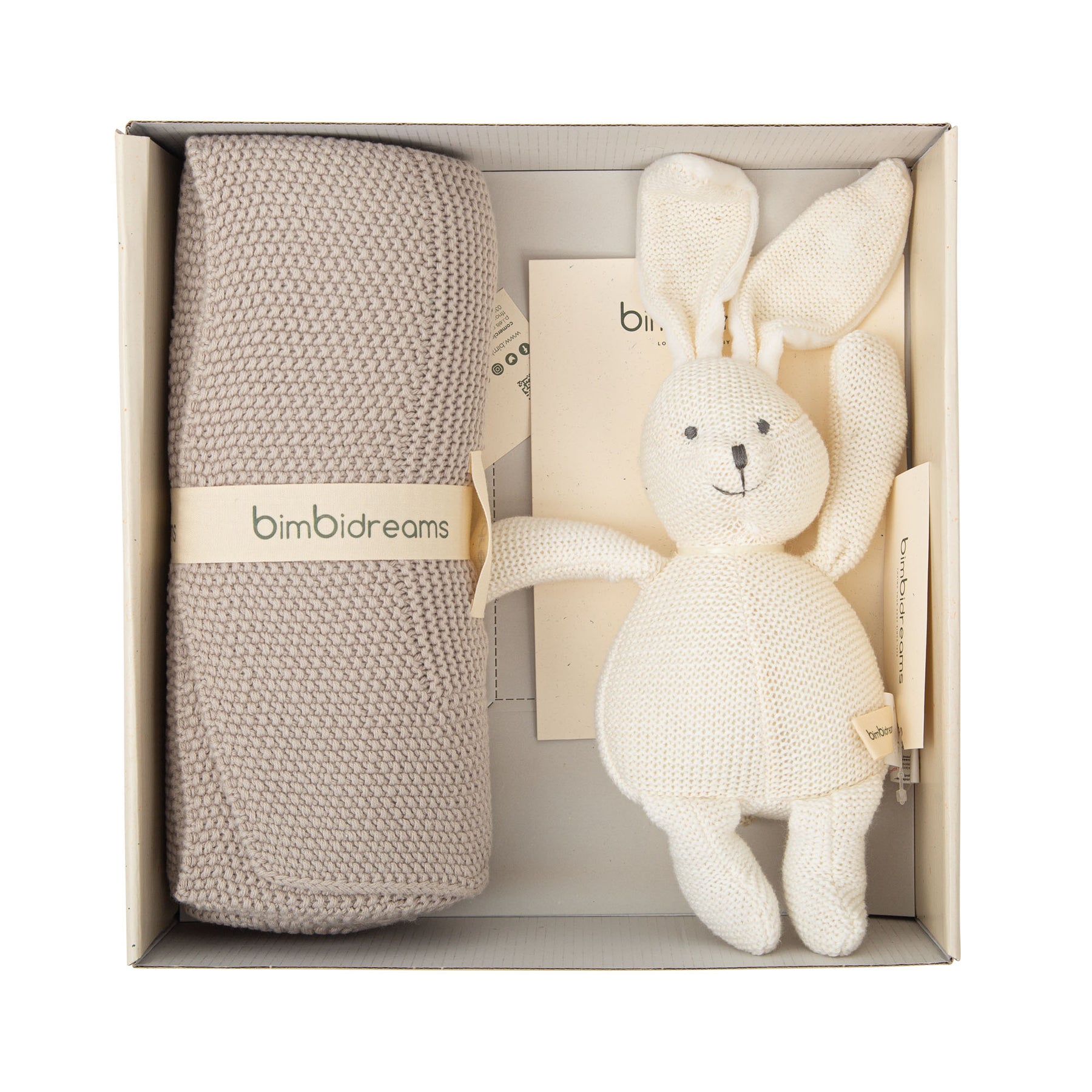 Caja De Regalo Manta Gris y Peluche Gris
