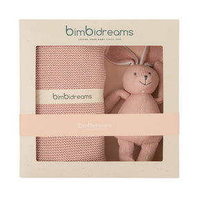 Caja De Regalo Manta Rosa y Peluche Rosa - Minibhu
