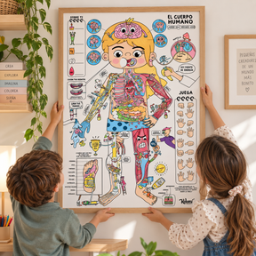 PEGAPOST Para Colorear: "¡El Cuerpo Humano!"