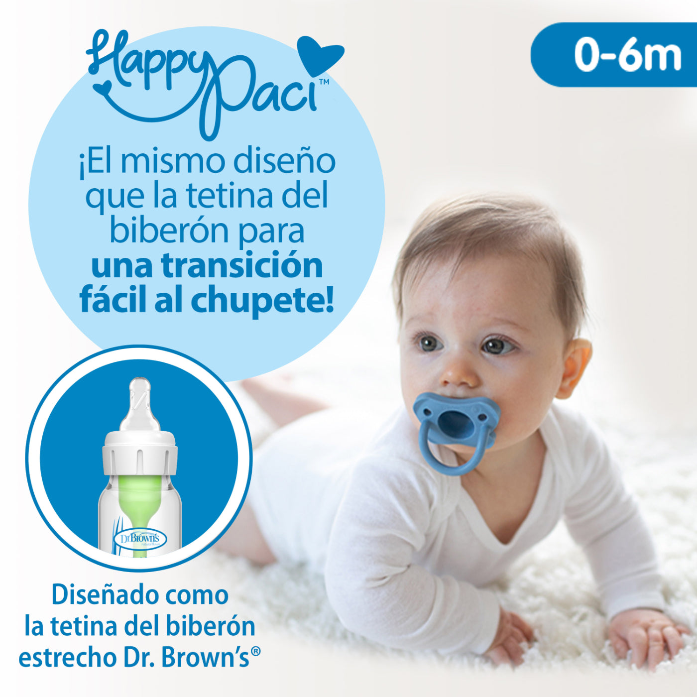 Chupo Transición Happy Azul